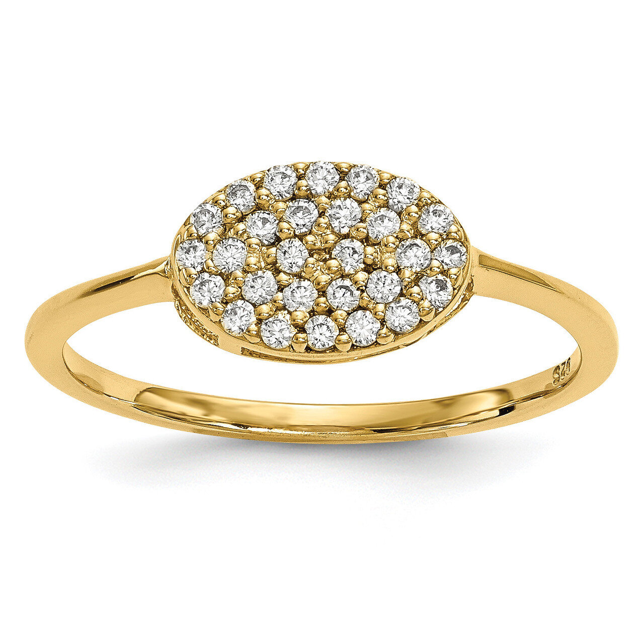 Diamond Cluster Oval Ring 14k Gold Y13741A, MPN: Y13741A, 191101887734