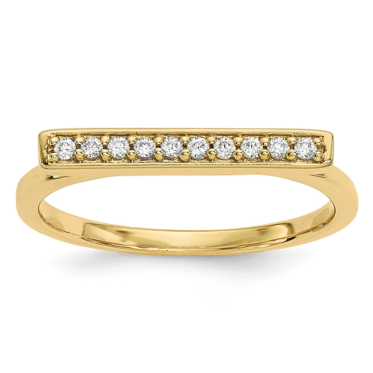 Diamond Bar Ring 14k Gold Y13742A