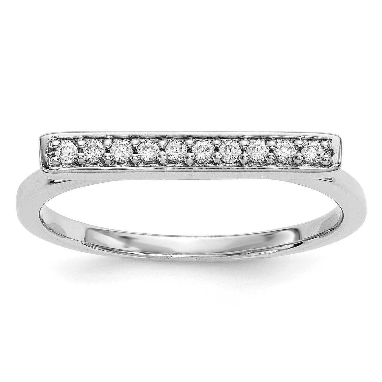 Diamond Bar Ring 14k White Gold Y13742WA