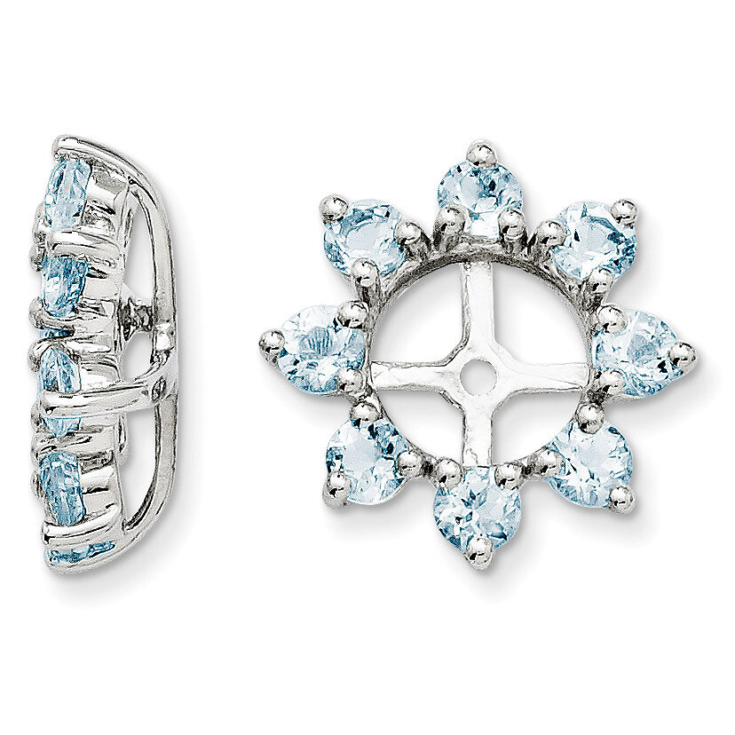 Aquamarine Earring Jacket Sterling Silver Rhodium QJ116MAR, MPN: QJ116MAR, 191101385728