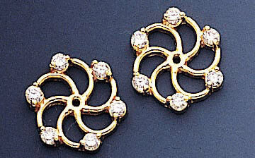 Diamond Earring Jacket 14k Gold XJ5AAA