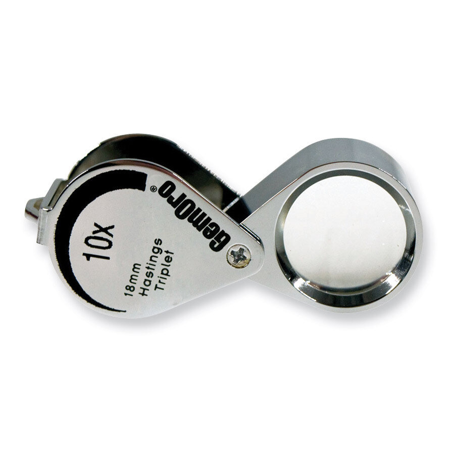 Gemoro 10X18Mm Silver-Tone Hastings Triplet Loupe JT4708, MPN: JT4708,