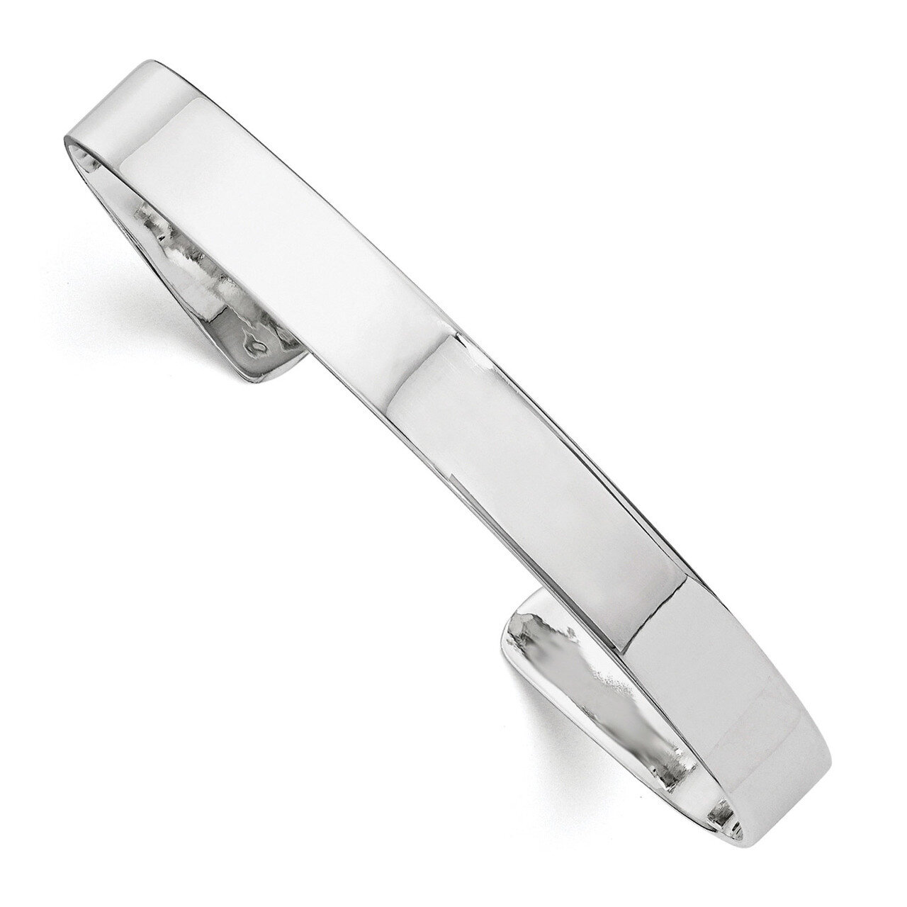 Cuff Bangle Sterling Silver Rhodium-plated Polished QB879, MPN: QB879, 191101390807
