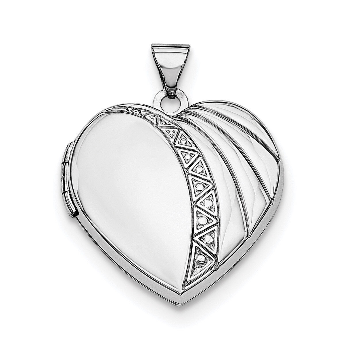 21Mm Heart Locket Sterling Silver Rhodium-plated QLS614, MPN: QLS614, 191101191886