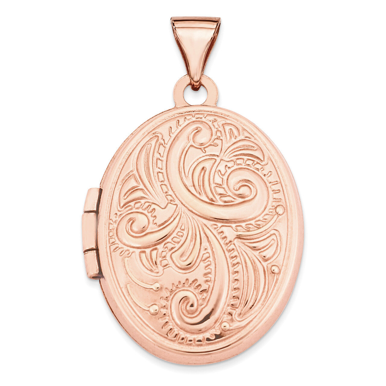 21Mm Domed Oval Locket 14k Rose Gold XL674, MPN: XL674, 883957144696