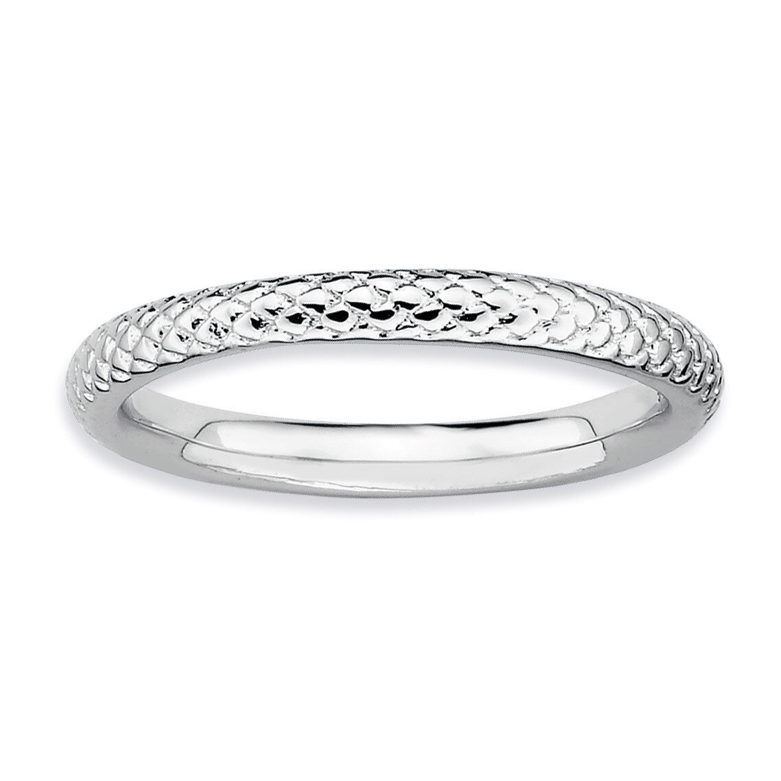 Cable Ring Sterling Silver Rhodium QSK203-5, MPN: QSK203, 883957136103