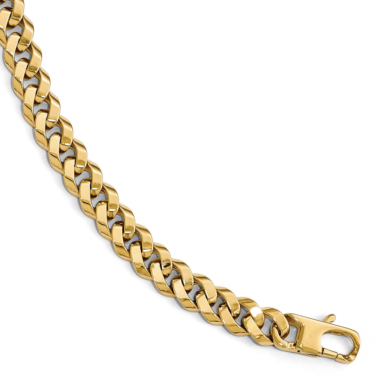 8.5Mm Beveled Curb Bracelet 14k Gold LF679-8
