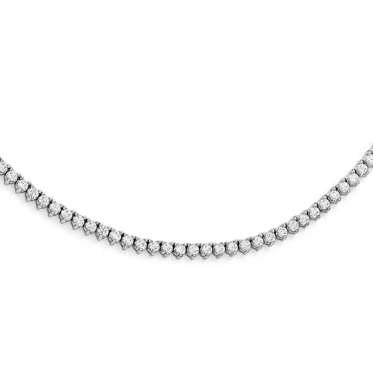 CZ 18 Inch Necklace Sterling Silver Rhodium-plated QG3482-18, MPN: QG3482-18, 886774298528