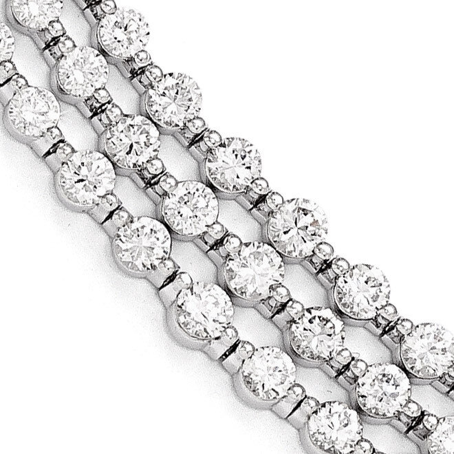 CZ 3 Strand 8 Inch Bracelet Sterling Silver Rhodium-plated QG3488-8, MPN: QG3488-8, 886774298450
