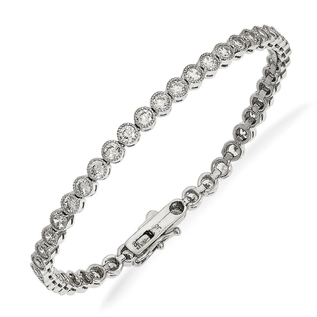 CZ Bracelet Sterling Silver Rhodium-plated QG4183-7, MPN: QG4183-7, 883957935256
