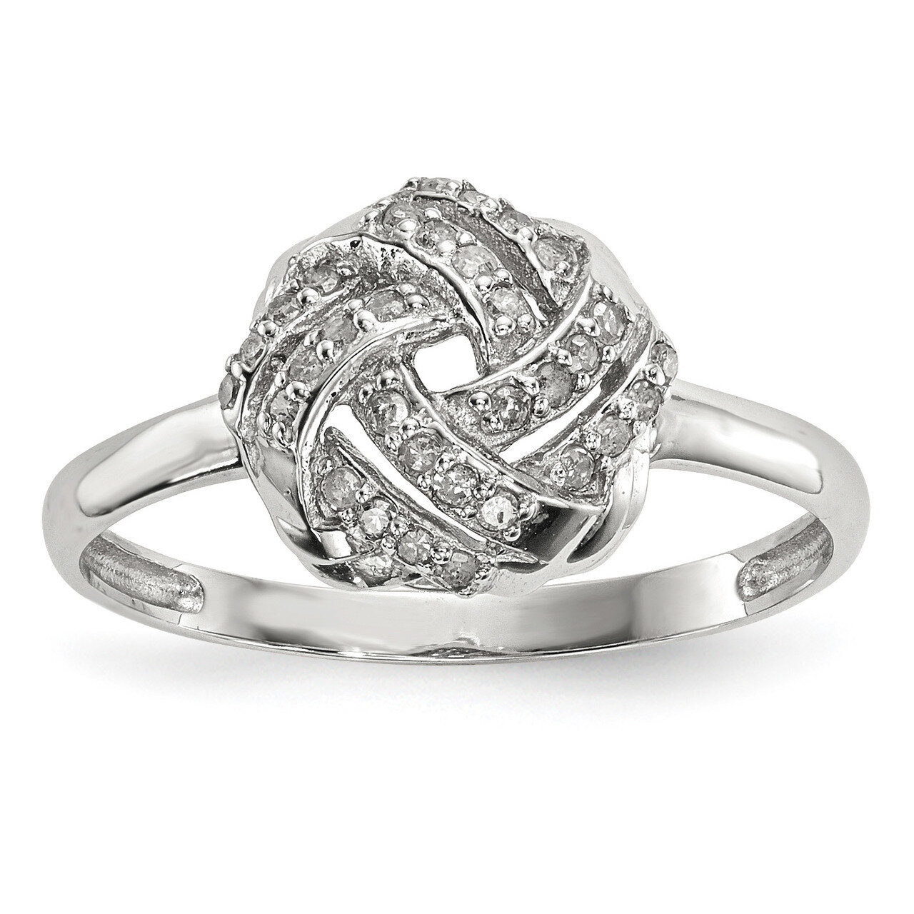 Diamond Ring 10k White Gold Polished 10X476W