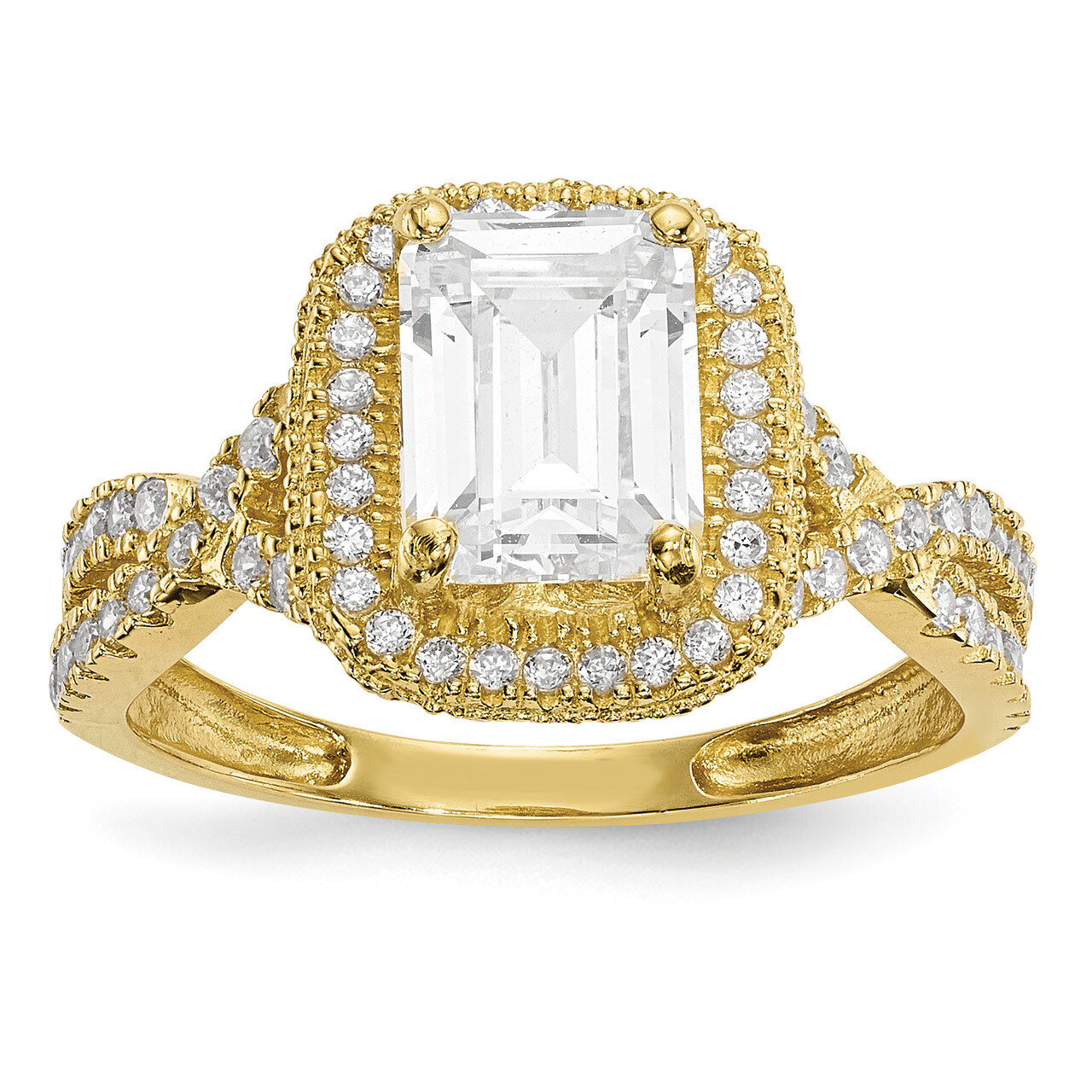CZ Ring 10k Polished Gold 10YC382, MPN: 10YC382, 883957780993