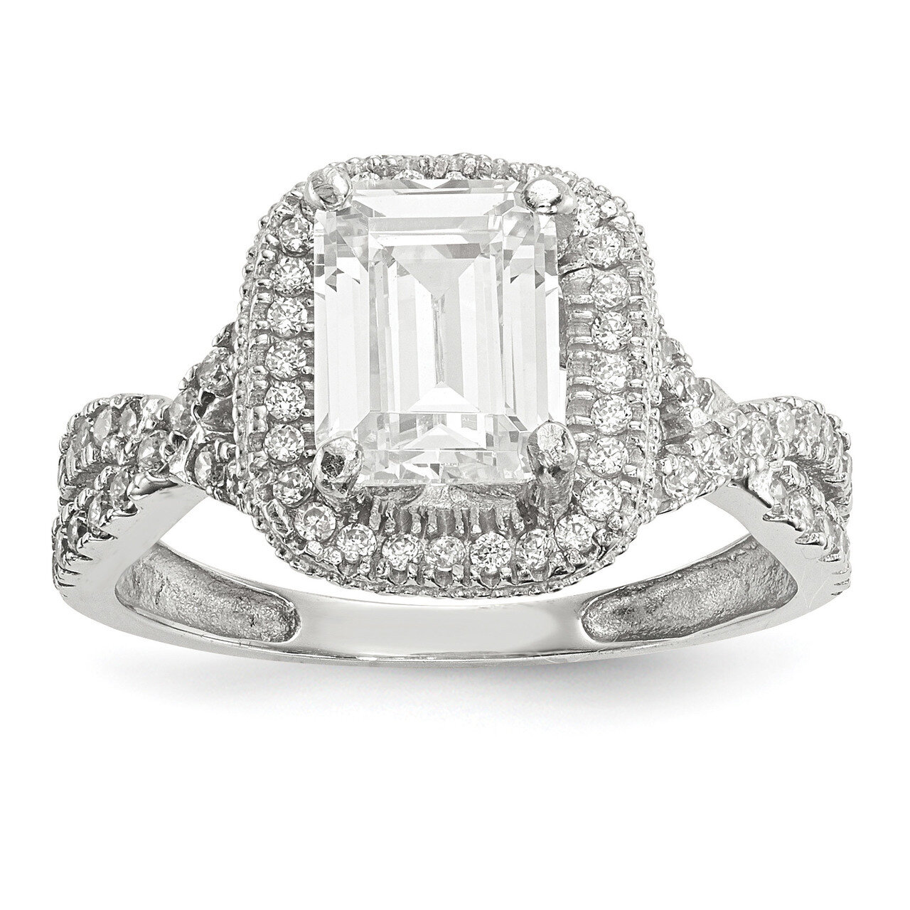 CZ Ring 10k White Gold Polished 10YC382W, MPN: 10YC382W, 883957781013