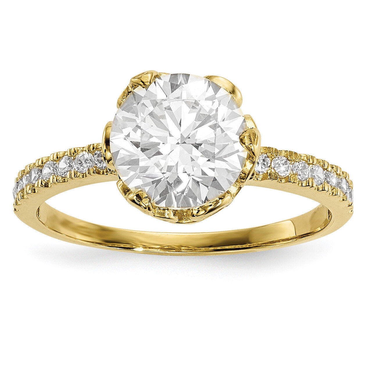 CZ Ring 10k Polished Gold 10YC385, MPN: 10YC385, 883957874142
