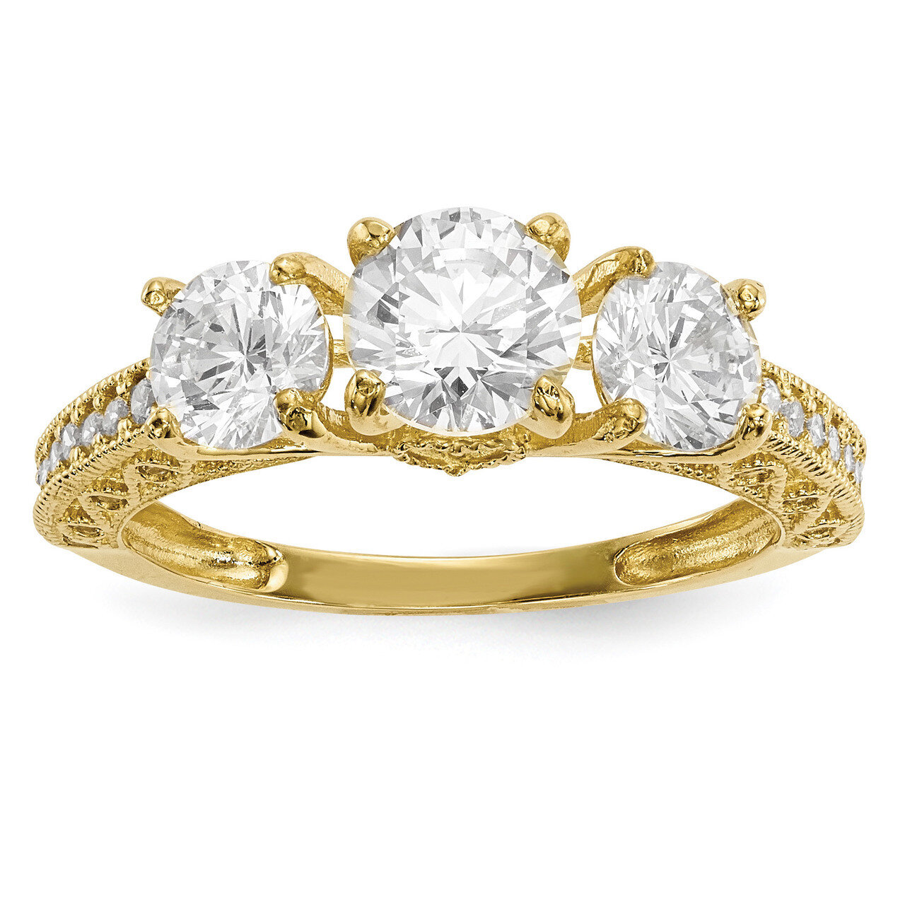 CZ Ring 10k Polished Gold 10YC388, MPN: 10YC388, 883957327976
