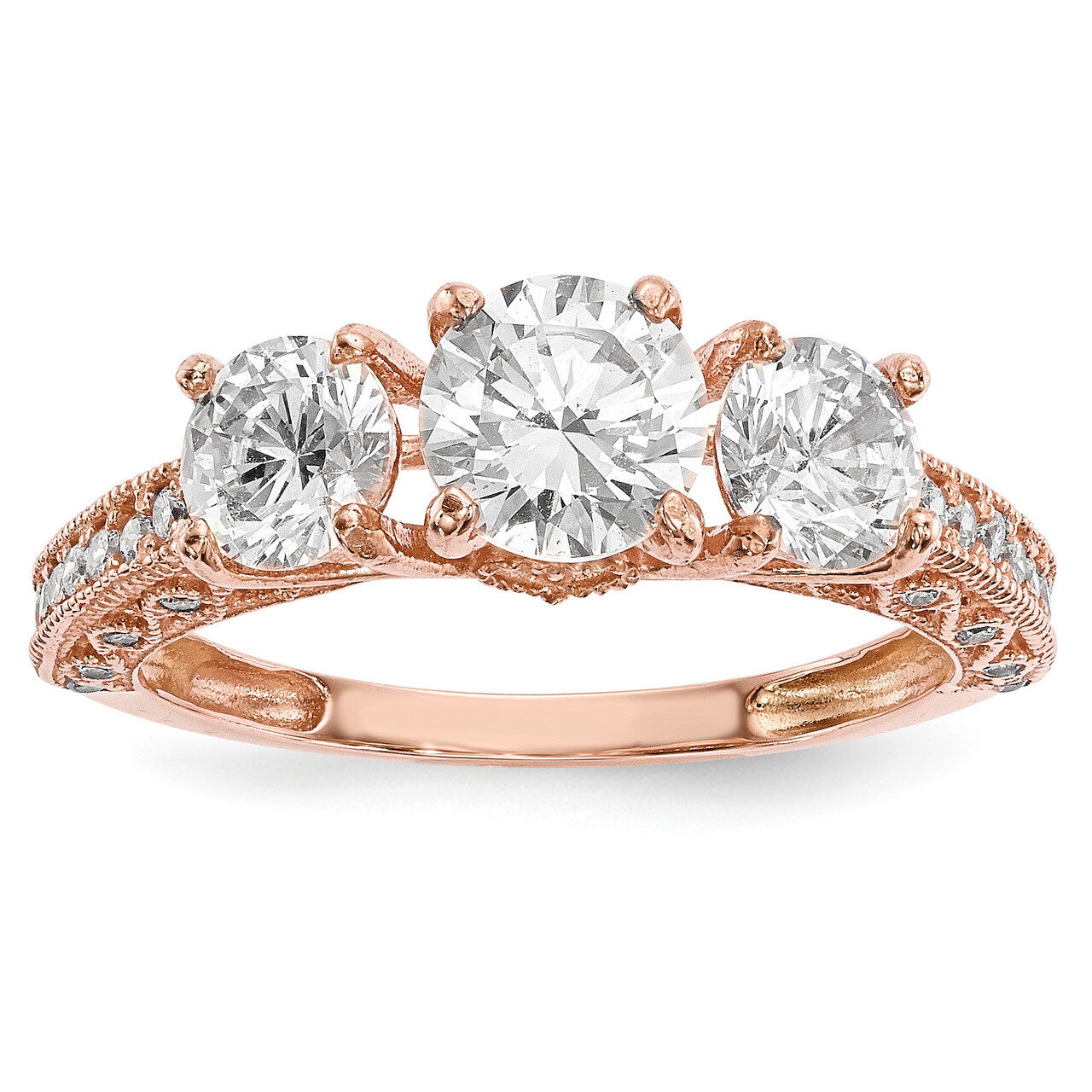 CZ Ring 10k Rose Gold Polished 10YC388R, MPN: 10YC388R, 191101021664