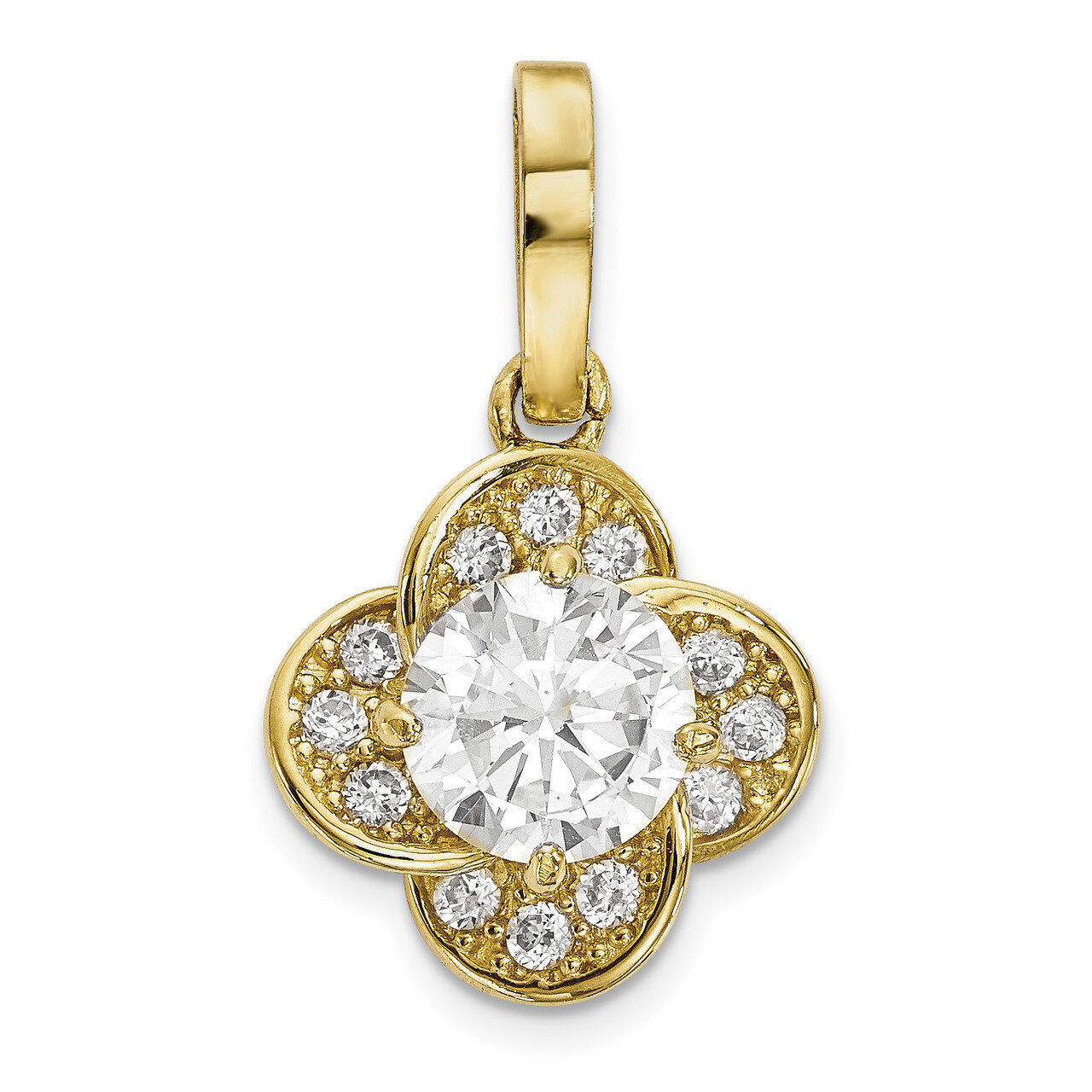 CZ Pendant 10k Polished Gold 10YC390, MPN: 10YC390, 883957733517
