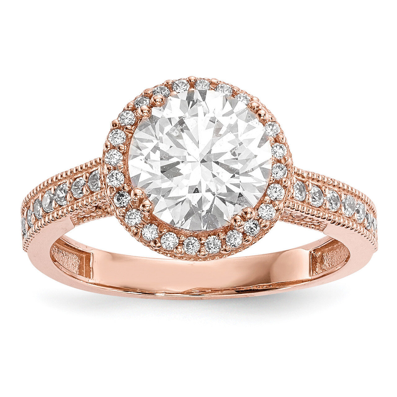 CZ Ring 10k Rose Gold Polished 10YC391R, MPN: 10YC391R, 191101021688