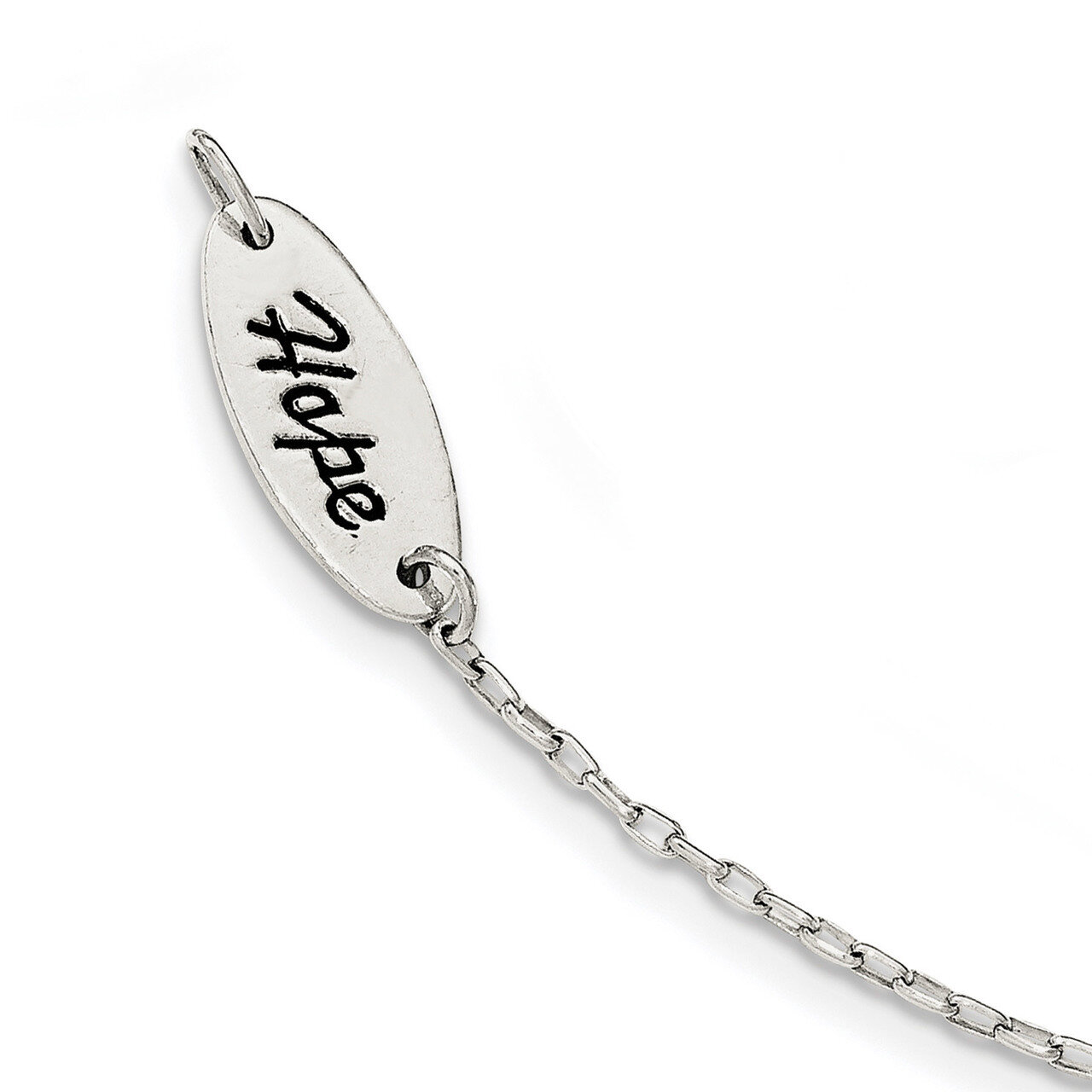 Cultured Pearl Dangle Hope Bracelet Sterling Silver Polished QG3623-7.5