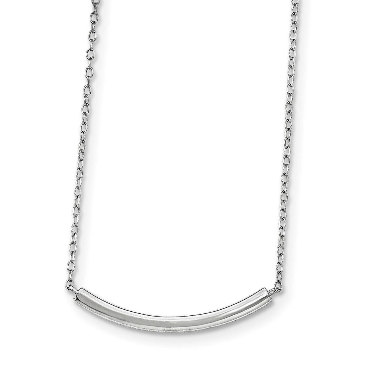 2In Ext. Bar Necklace Sterling Silver Rhodium-plated QG3682-16