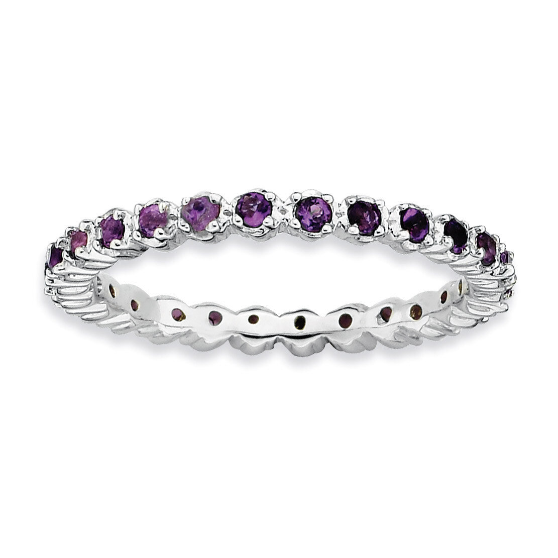 Amethyst Ring Sterling Silver QSK351-10, MPN: QSK351, 886774000602