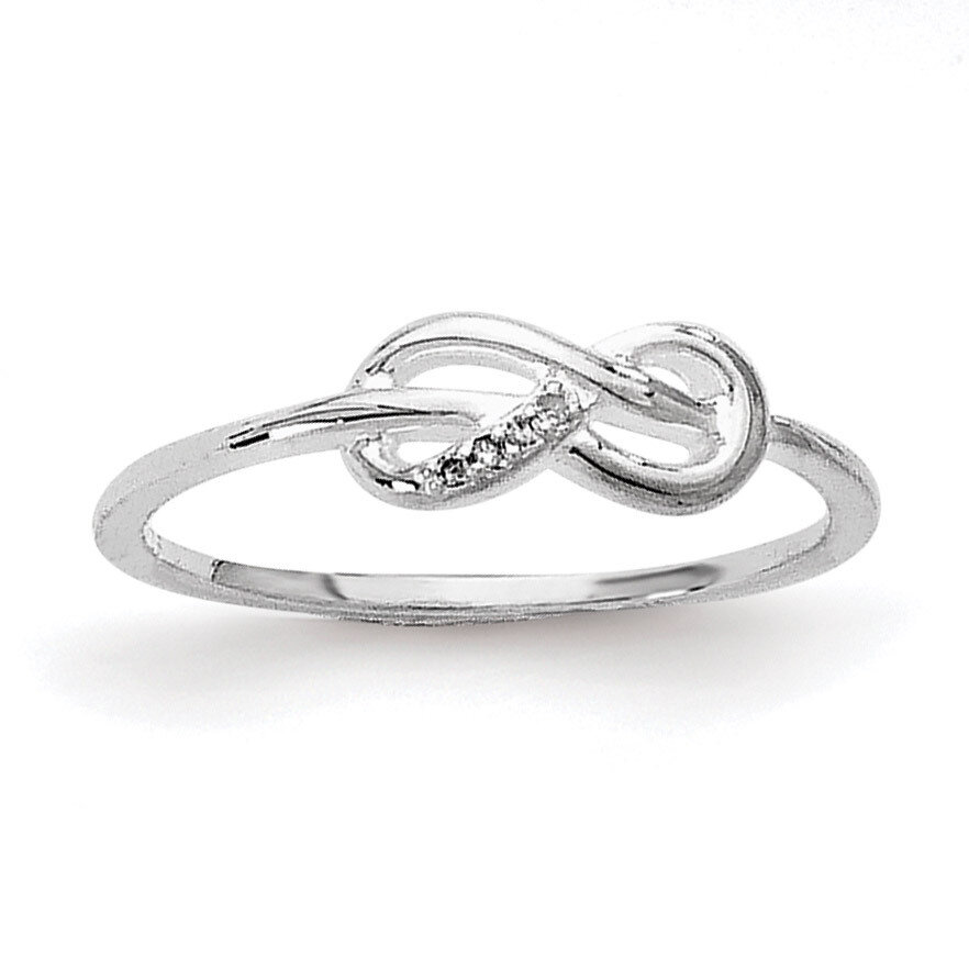 Infinity Diamond Ring Sterling Silver QW348-6, MPN: QW348, 886774373171