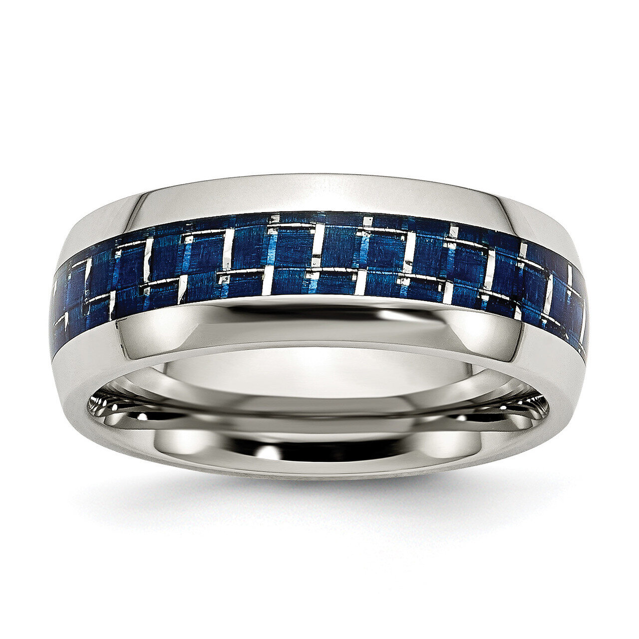 Blue Carbon Fiber Inlay Polished Band Stainless Steel SR269-10, MPN: SR269, 886774264363