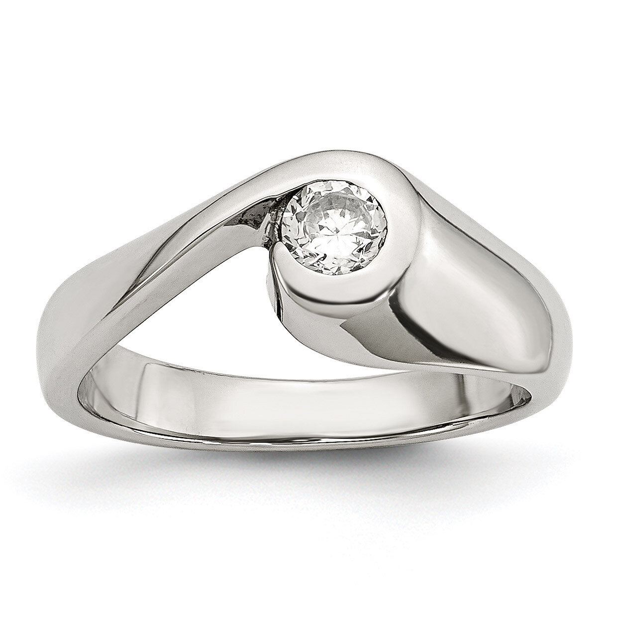 CZ Ring Stainless Steel SR41-6