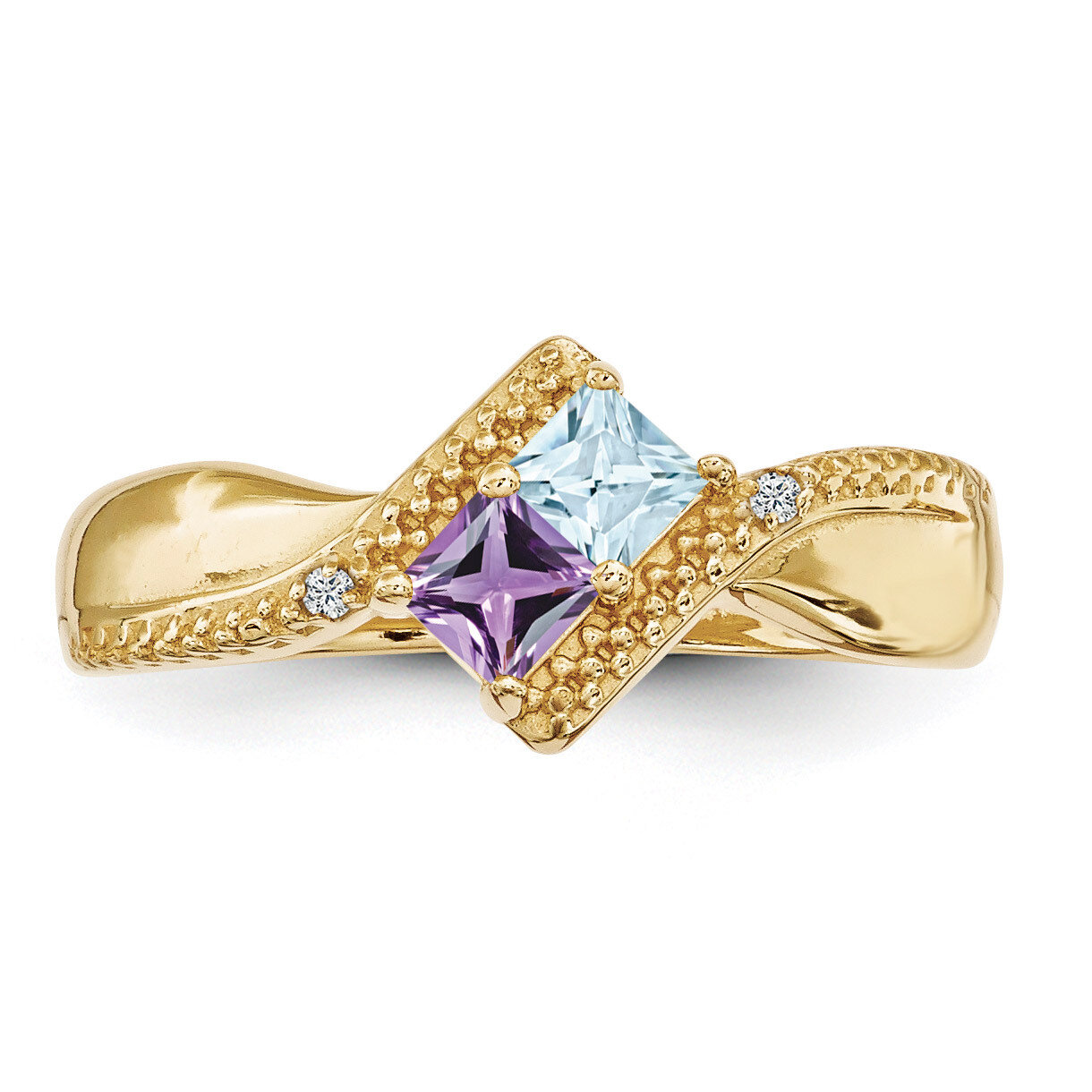 Synthetic Family Jewelry Ring 14k Gold XMR67/2SY, MPN: XMR67_2--6, 191101539787
