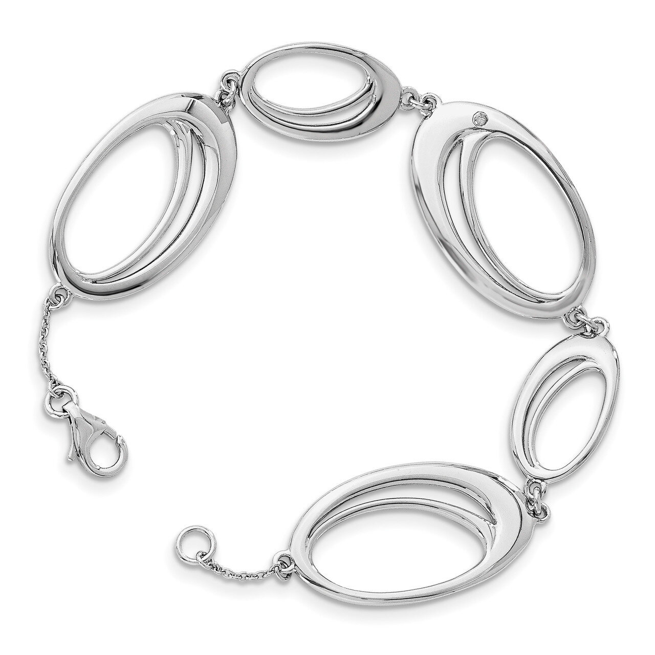 .02Ct. Diamond Bracelet Sterling Silver QW237-7