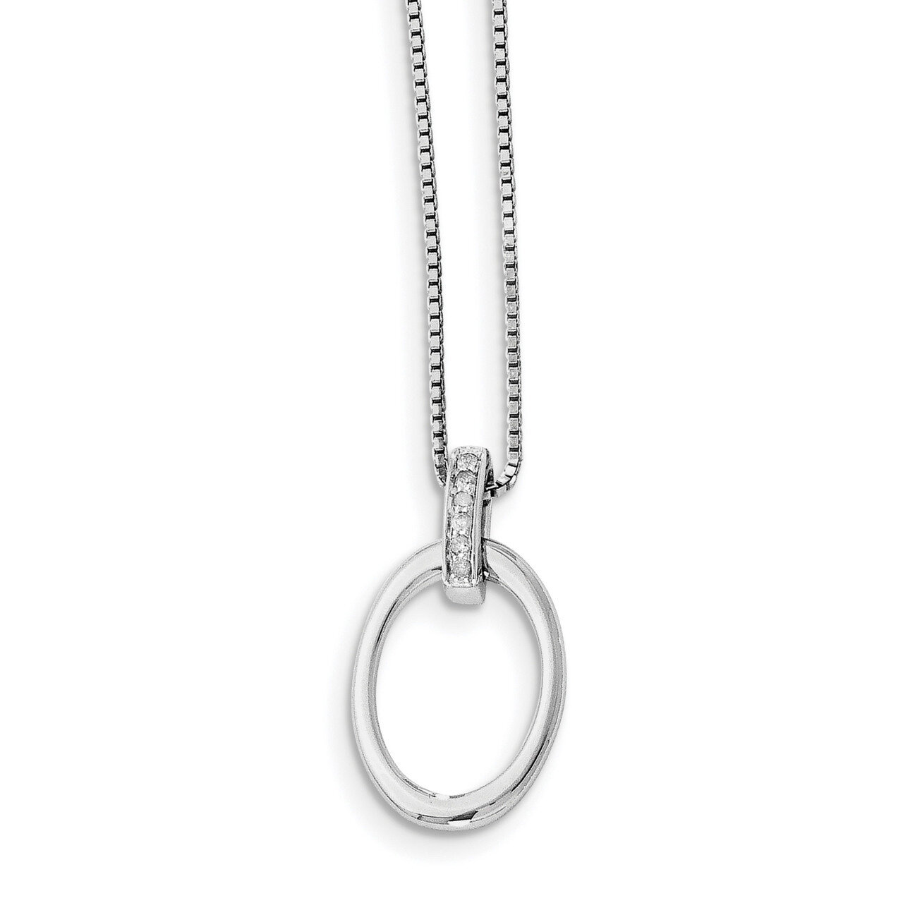 .06Ct. Diamond Necklace Sterling Silver QW273-18, MPN: QW273-18, 883957316413
