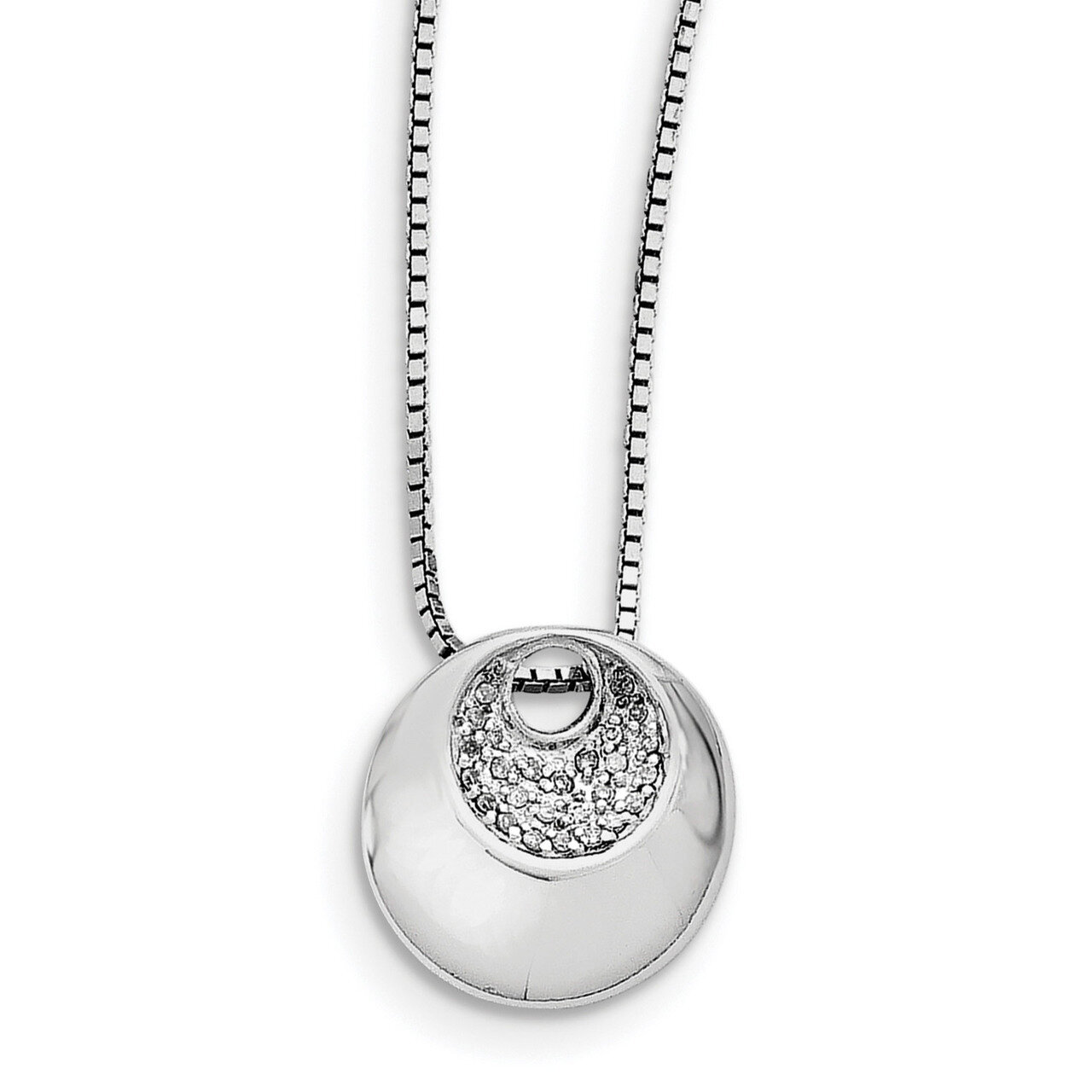 .09Ct. Diamond Necklace Sterling Silver QW277-18, MPN: QW277-18, 883957504599