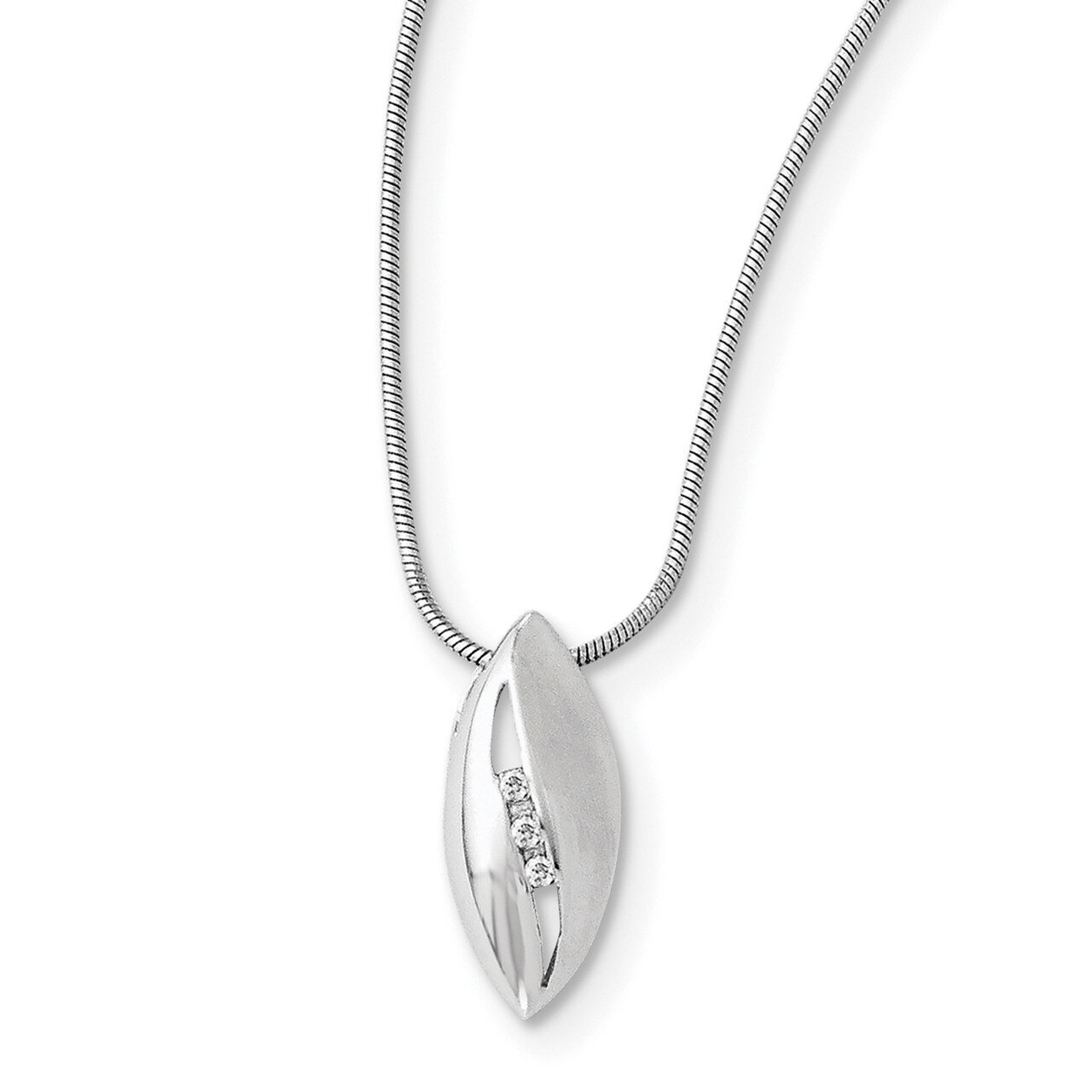 Necklace Diamond Sterling Silver QW297-18, MPN: QW297-18, 886774234236