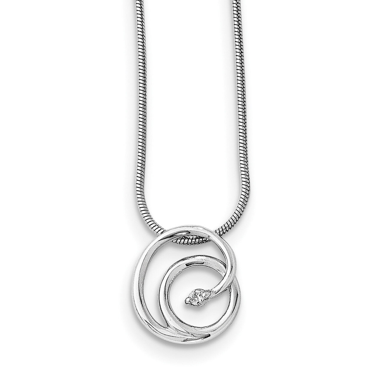 Necklace Diamond Sterling Silver QW316-18