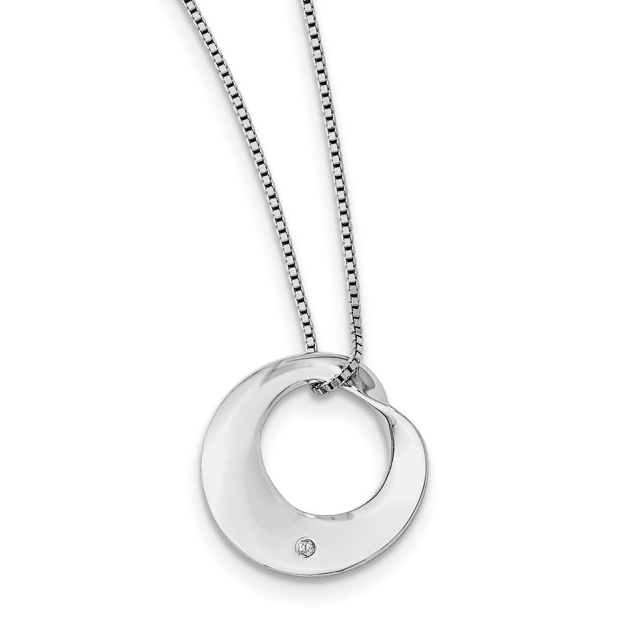 Necklace Diamond Sterling Silver QW319-18, MPN: QW319-18, 886774234342