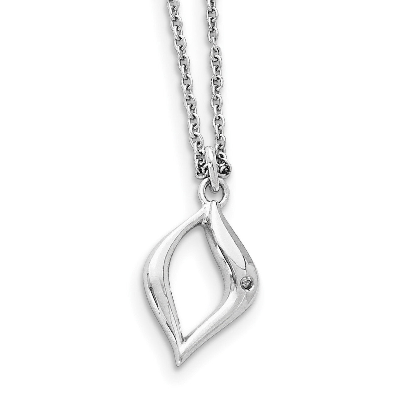 Necklace Diamond Sterling Silver QW336-18