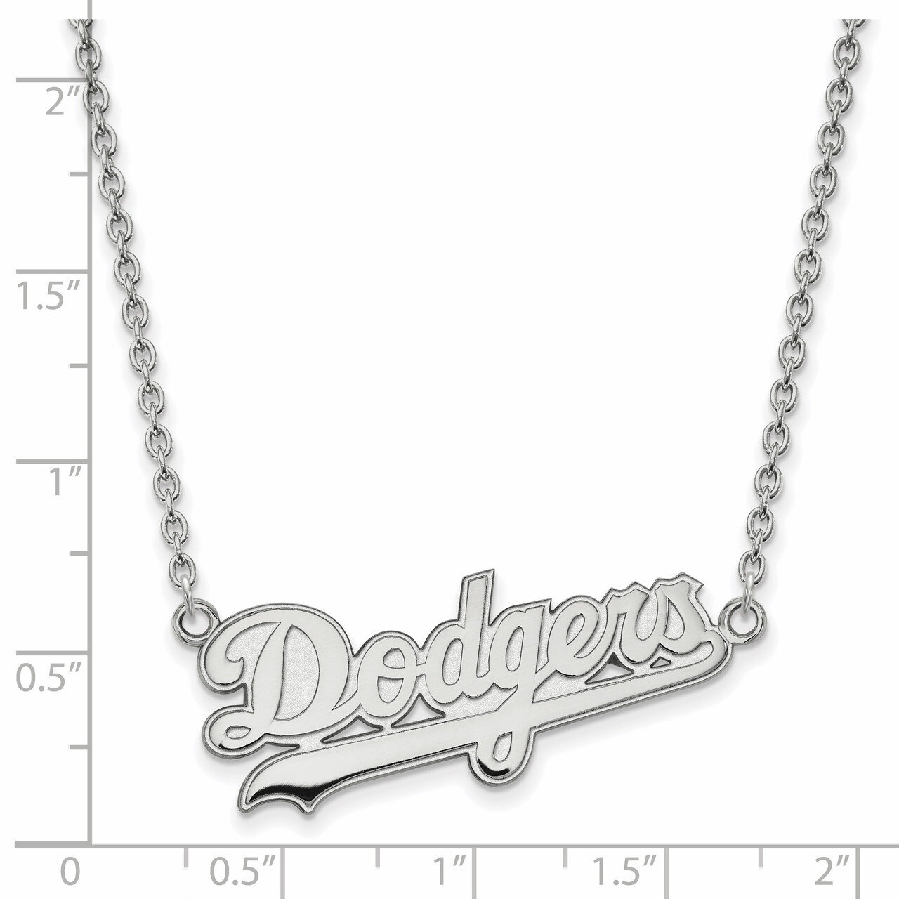 MLB Los Angeles Dodgers Large Pendant with Necklace - 10k White Gold 1W024DOD-18, MPN: 1W024DOD-18,…
