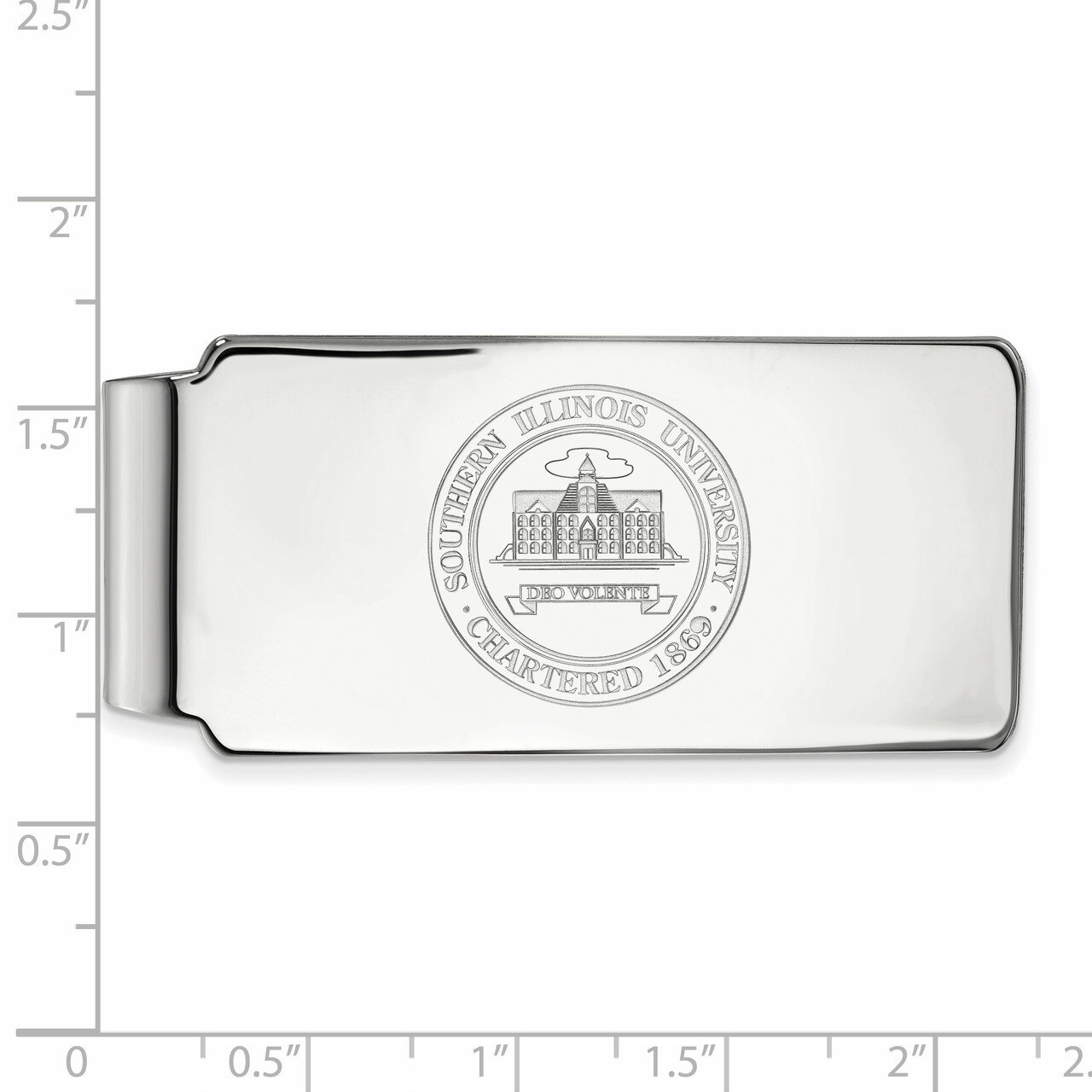 Southern Illinois University Money Clip Crest - 10k White Gold 1W024SIU, MPN: 1W024SIU, 886774783710