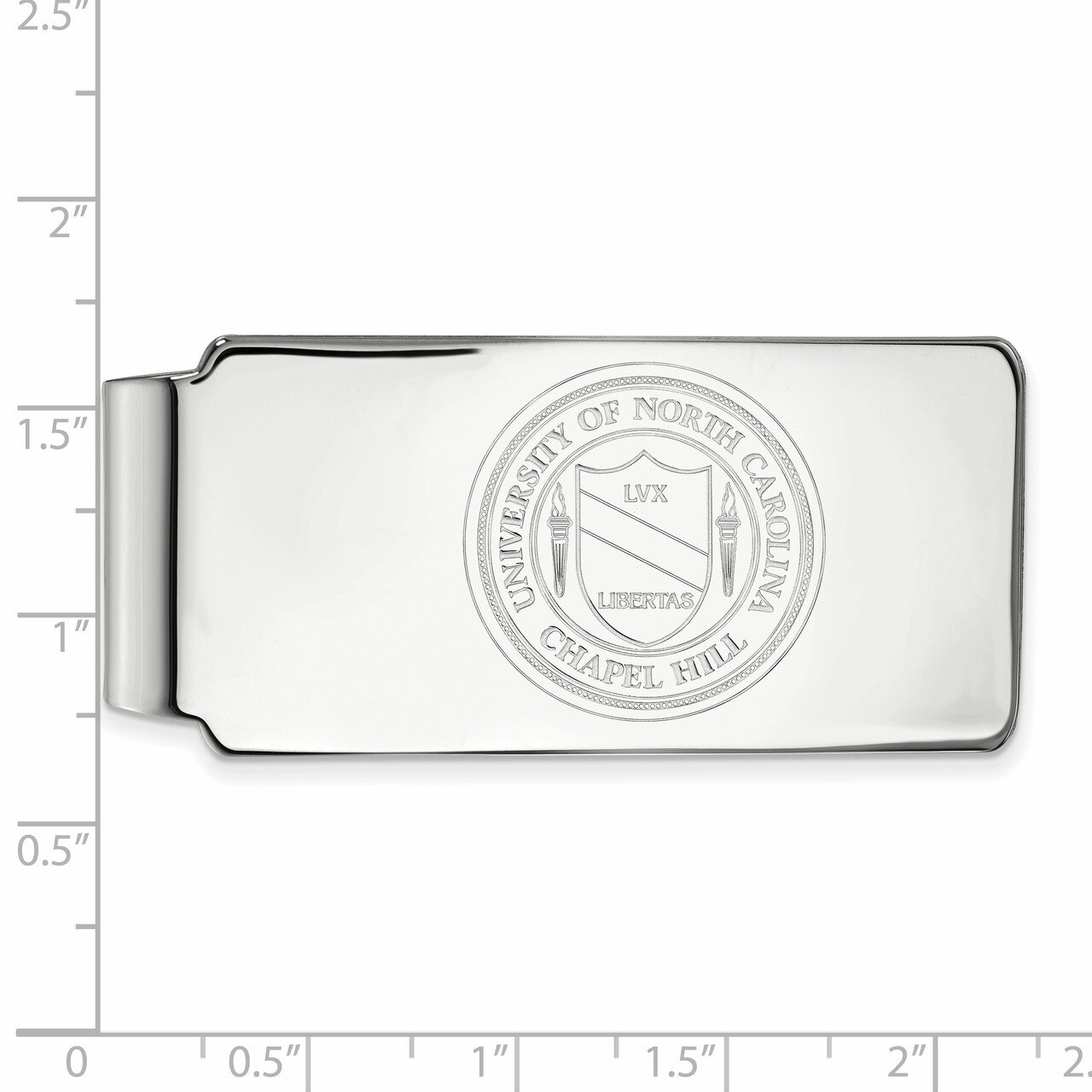 University of North Carolina Money Clip Crest - 10k White Gold 1W061UNC, MPN: 1W061UNC, 886774791562