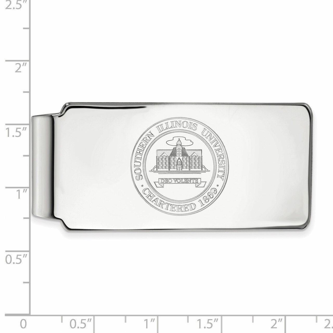 Southern Illinois University Money Clip Crest - 14k White Gold 4W024SIU