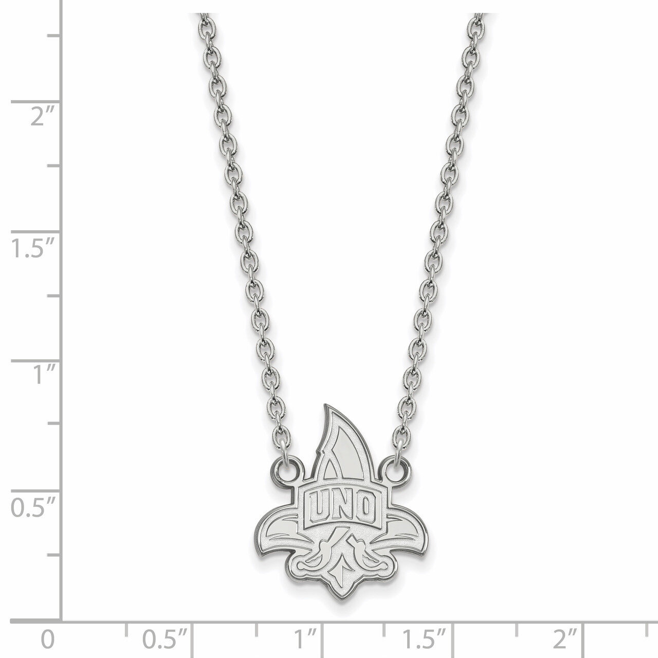 University of New Orleans Large Pendant with Necklace - Sterling Silver SS011UNO-18