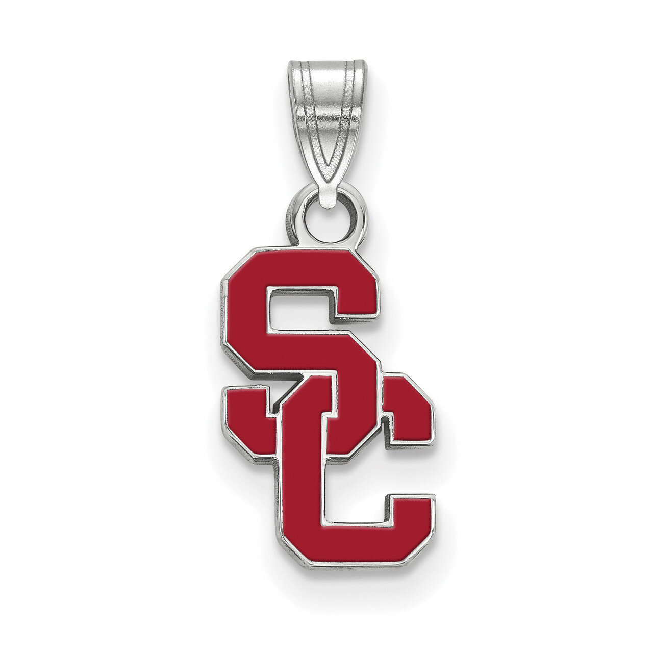 University of Southern California Small Enamel Pendant - Sterling Silver SS017USC