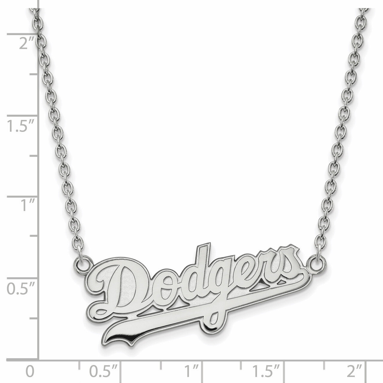 MLB Los Angeles Dodgers Large Pendant with Necklace - Sterling Silver SS024DOD-18