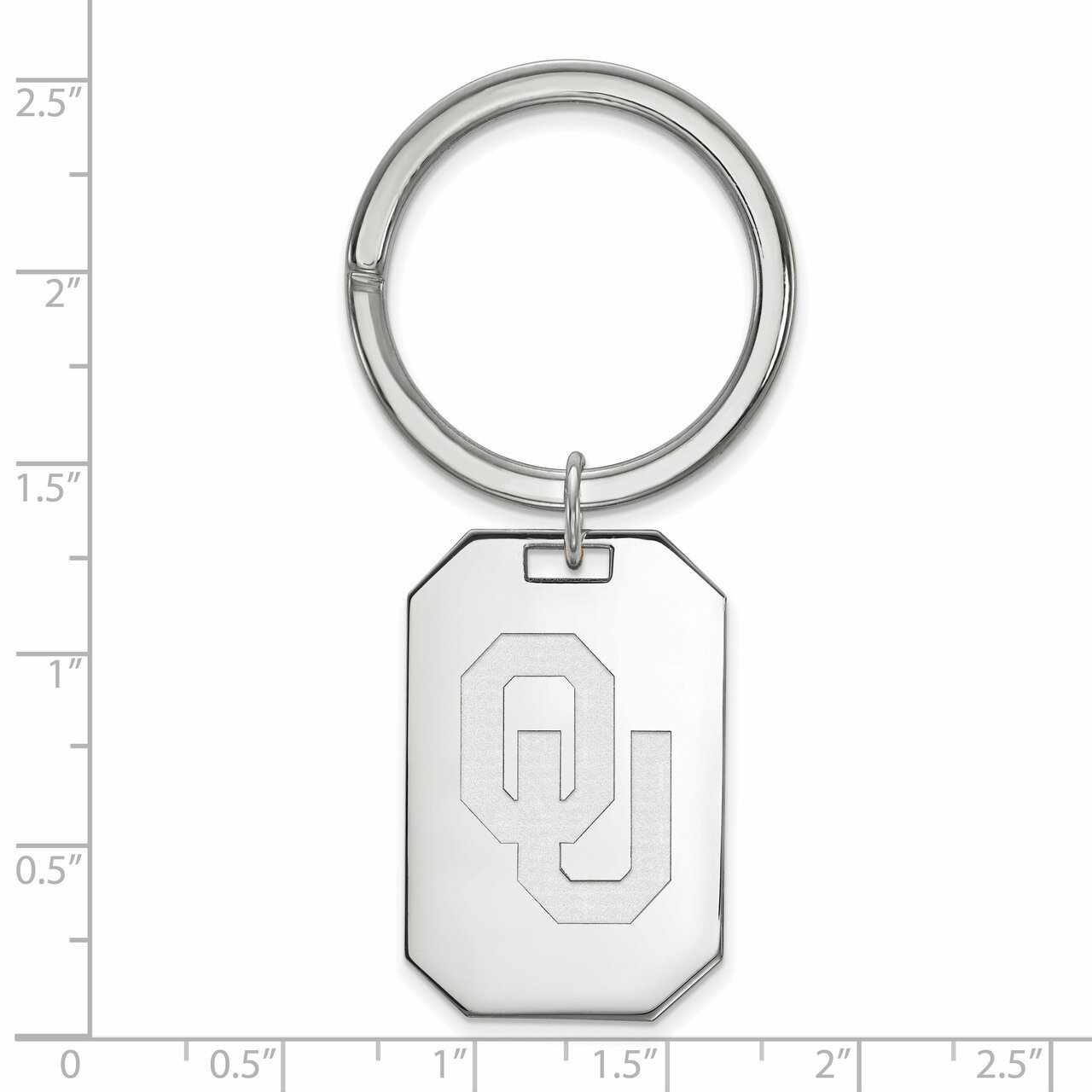 University of Oklahoma Key Chain - Sterling Silver SS027UOK