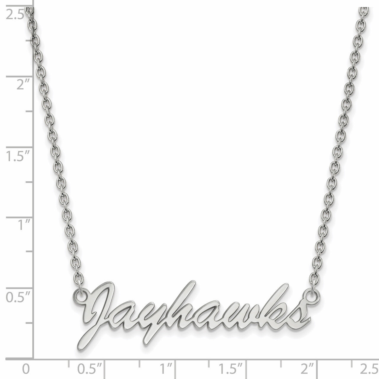 University of Kansas Medium Pendant with Necklace - Sterling Silver SS054UKS-18, MPN: SS054UKS-18, …