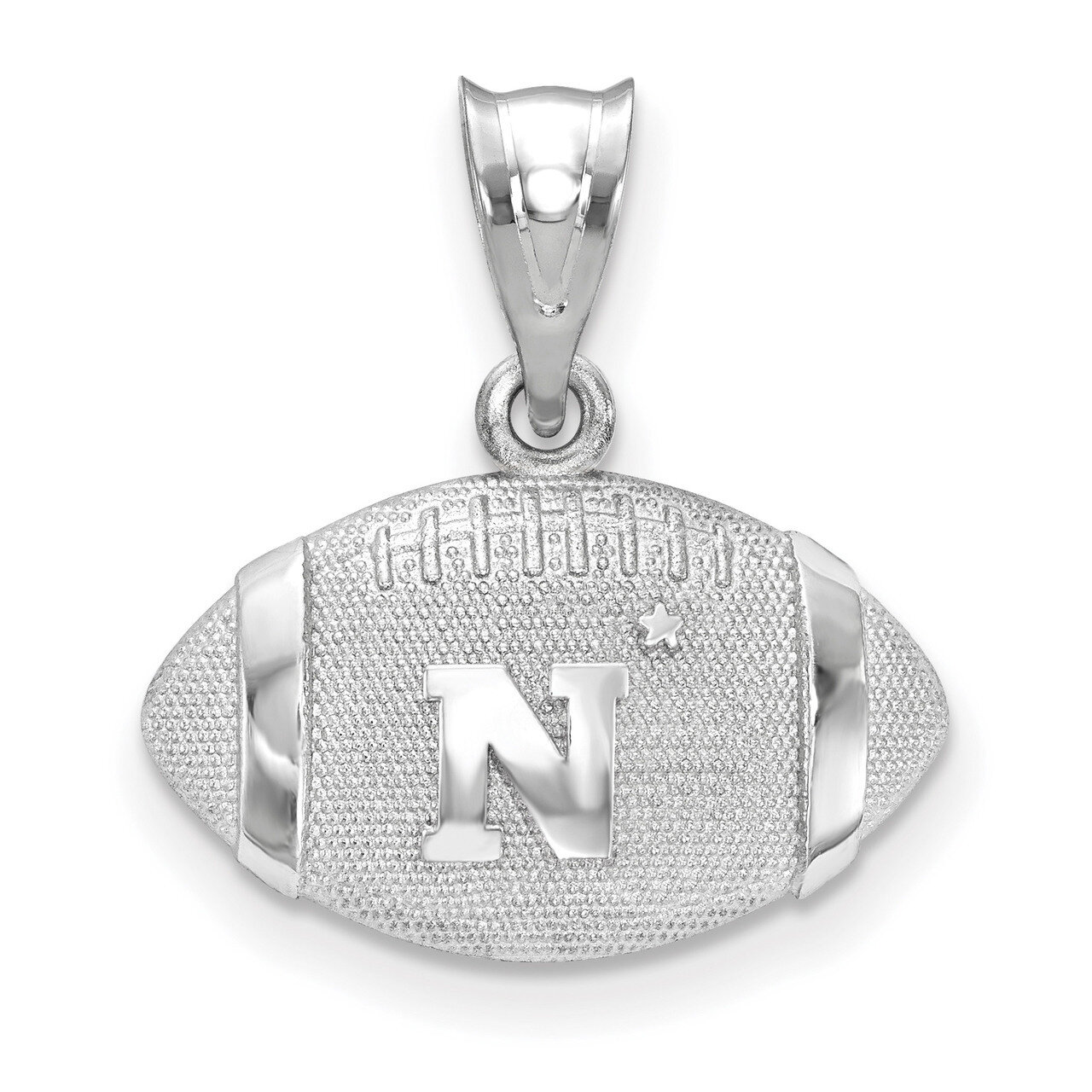 University of Nebraska Football Pendant - Sterling Silver SS506UNE