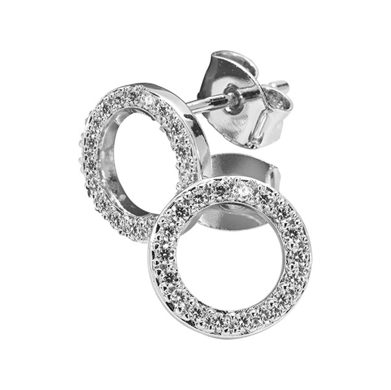 Nikki Lissoni Modern Silver-plated Stud Earrings of 10mm EA2015SS, MPN: EA2015SS, 8719075307762