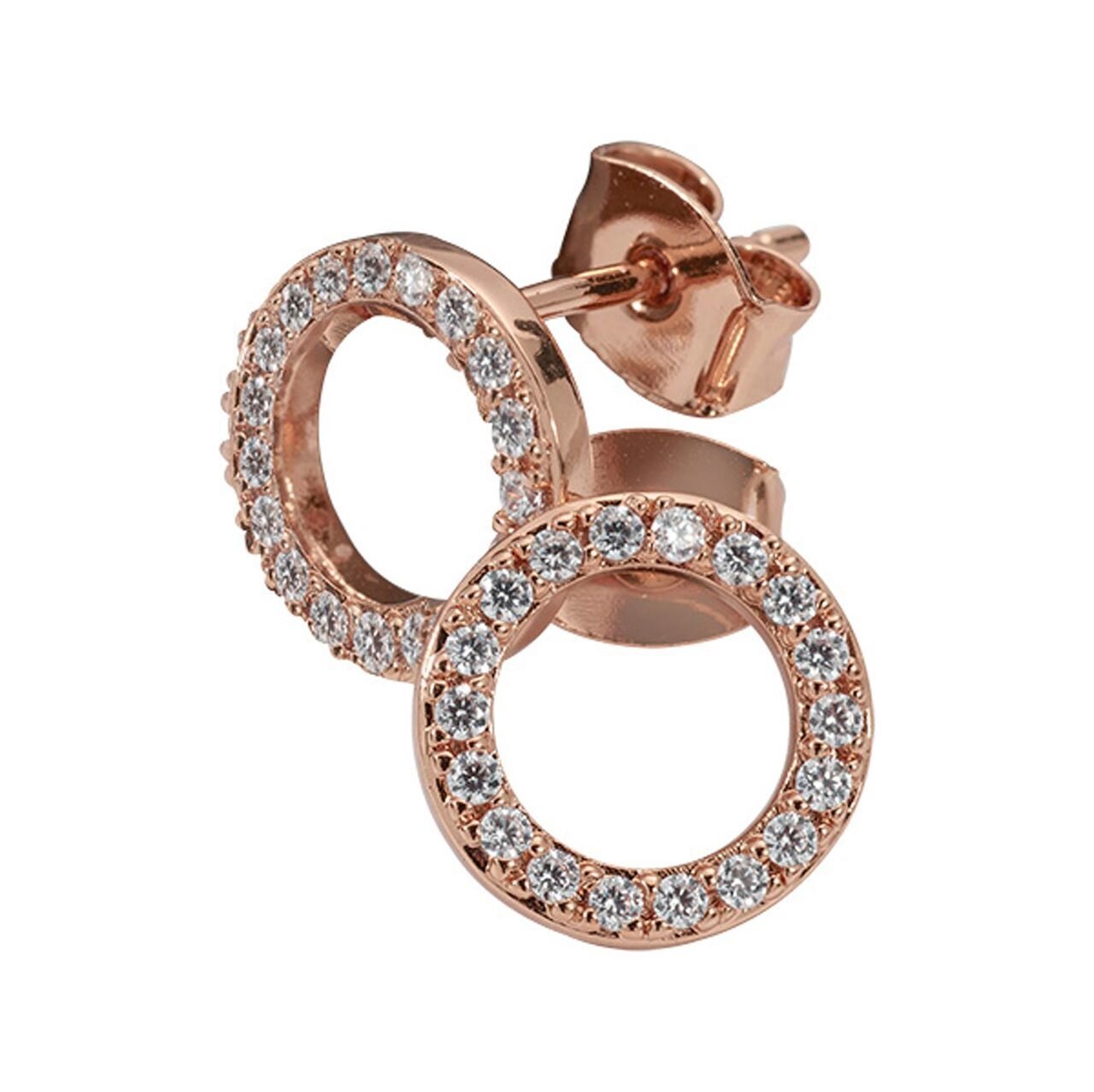 Nikki Lissoni Modern Rose Gold-plated Stud Earrings of 10mm EA2015RGS, MPN: EA2015RGS, 8719075307779