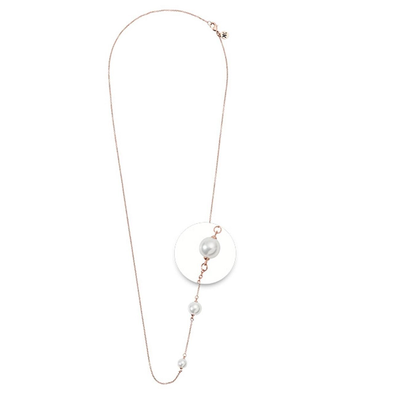 Nikki Lissoni White Pearl Rose Gold-plated Necklace 80cm Compatible with Pendant N1032RG80, MPN: N1…