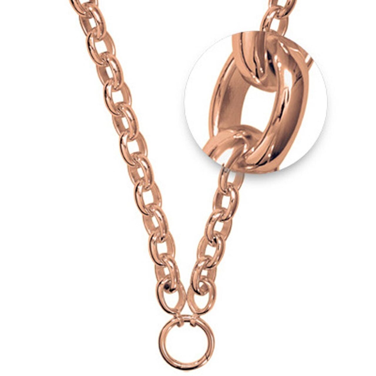 Nikki Lissoni Rose-plated Necklace with A Silver-plated O-Ring Closure On One Side T-Bar Closure On…
